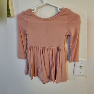 Little Sleepies Mauve Blush Twirl Dress with Bodysuit